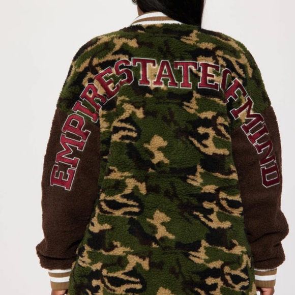 Camo Varsity Bomber Jacket - Picture 6 of 8
